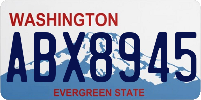 WA license plate ABX8945