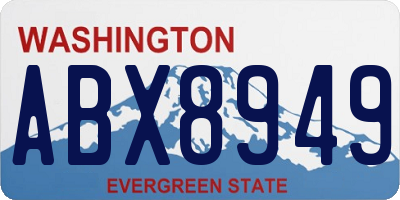 WA license plate ABX8949