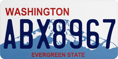 WA license plate ABX8967