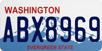 WA license plate ABX8969