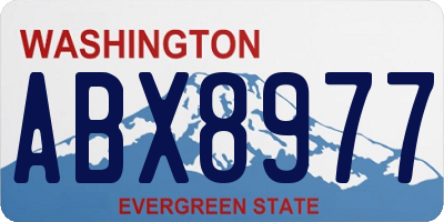 WA license plate ABX8977