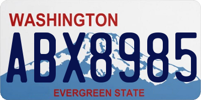 WA license plate ABX8985