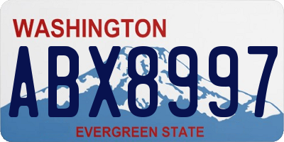WA license plate ABX8997