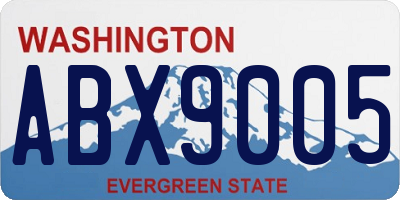 WA license plate ABX9005