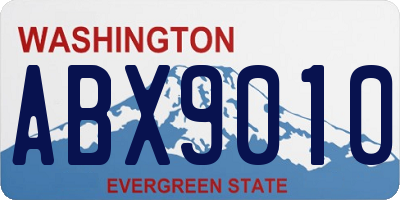 WA license plate ABX9010