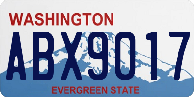 WA license plate ABX9017
