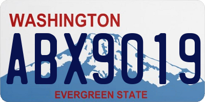 WA license plate ABX9019