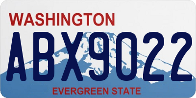 WA license plate ABX9022
