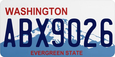 WA license plate ABX9026