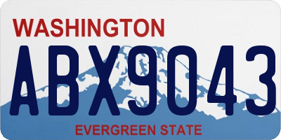 WA license plate ABX9043