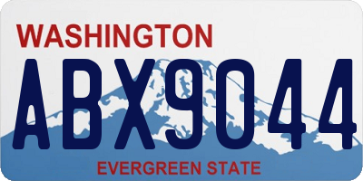 WA license plate ABX9044
