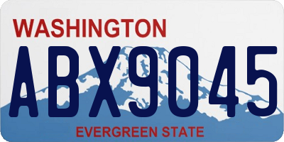 WA license plate ABX9045