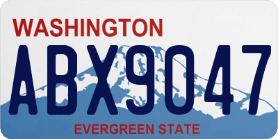 WA license plate ABX9047