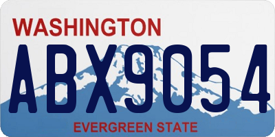 WA license plate ABX9054
