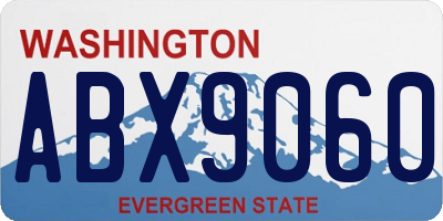 WA license plate ABX9060
