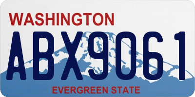 WA license plate ABX9061