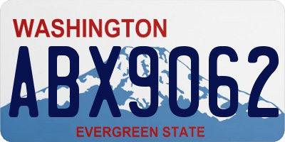 WA license plate ABX9062