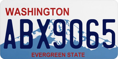 WA license plate ABX9065