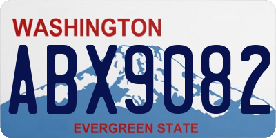 WA license plate ABX9082