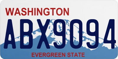 WA license plate ABX9094