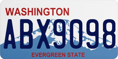 WA license plate ABX9098