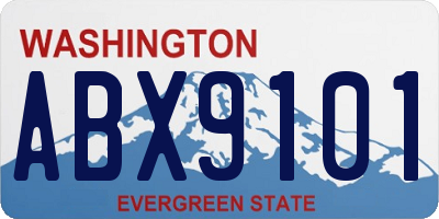 WA license plate ABX9101