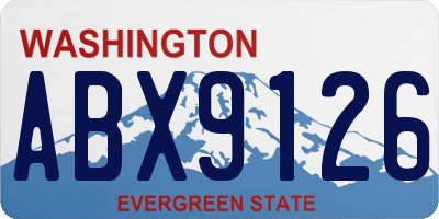 WA license plate ABX9126