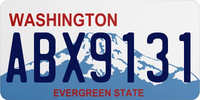 WA license plate ABX9131