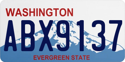 WA license plate ABX9137