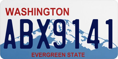 WA license plate ABX9141