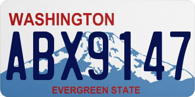 WA license plate ABX9147