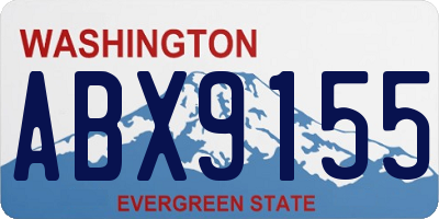 WA license plate ABX9155