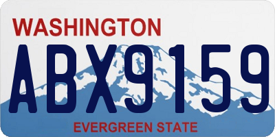 WA license plate ABX9159