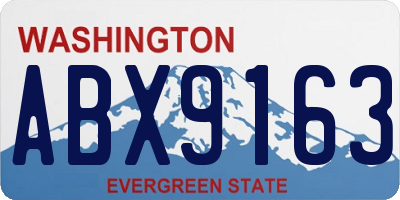 WA license plate ABX9163