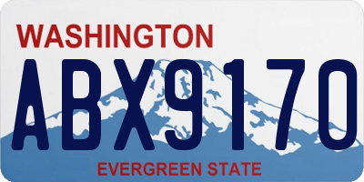 WA license plate ABX9170