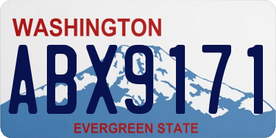 WA license plate ABX9171