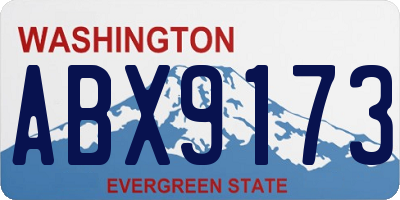 WA license plate ABX9173
