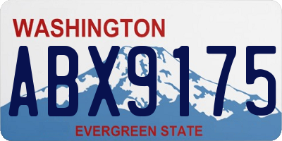 WA license plate ABX9175