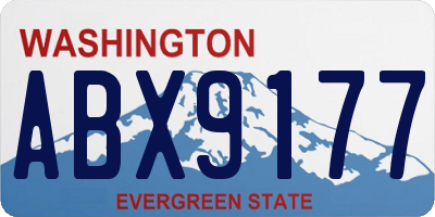 WA license plate ABX9177