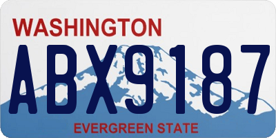 WA license plate ABX9187