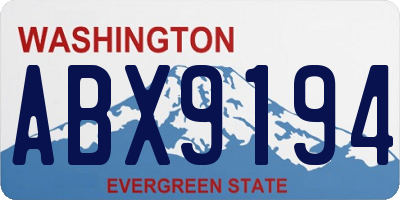 WA license plate ABX9194