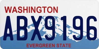 WA license plate ABX9196