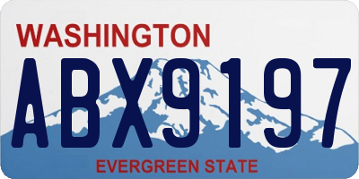 WA license plate ABX9197