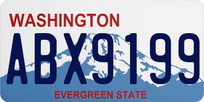 WA license plate ABX9199