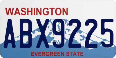 WA license plate ABX9225
