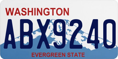 WA license plate ABX9240