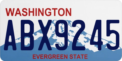 WA license plate ABX9245