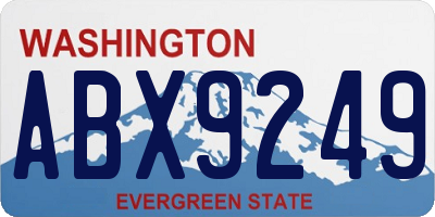 WA license plate ABX9249