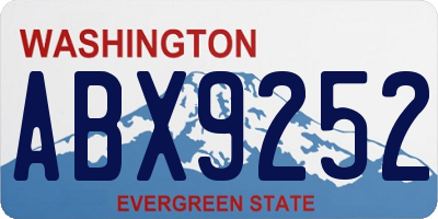 WA license plate ABX9252