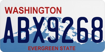 WA license plate ABX9268